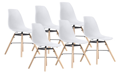 Lot de 6 chaises ARKKEN blanc