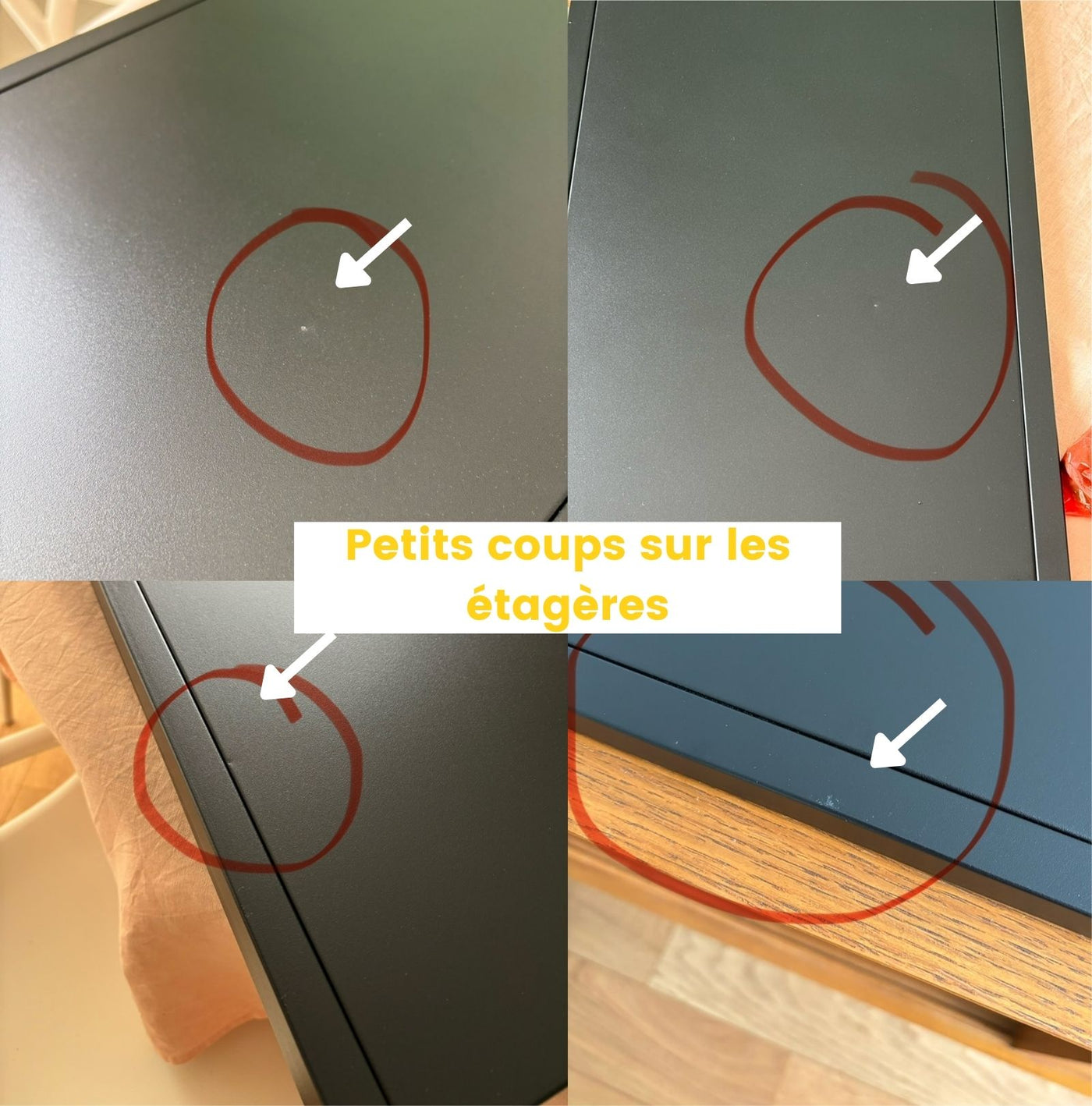 Etagère design en métal noir Drawer - Léger défaut