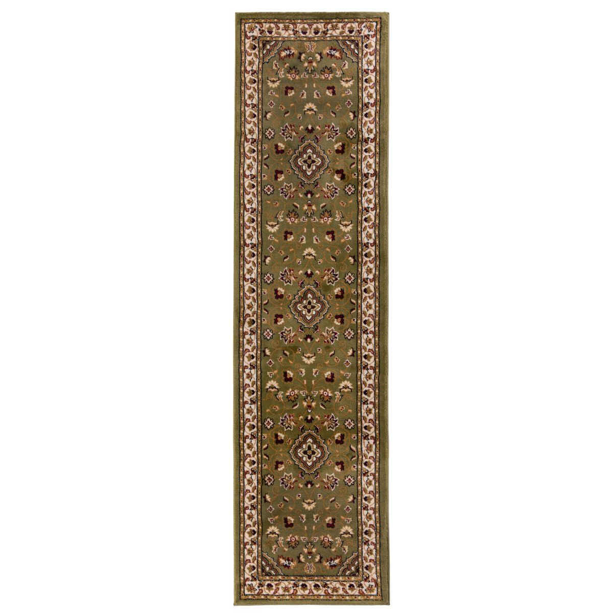 Tapis de couloir Royale vert 66x300cm