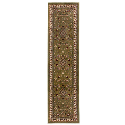 Tapis de couloir Royale vert 66x300cm