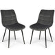 Lot de 2 chaises Melinda gris foncé