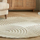 Tapis en laine rond Zen garden beige