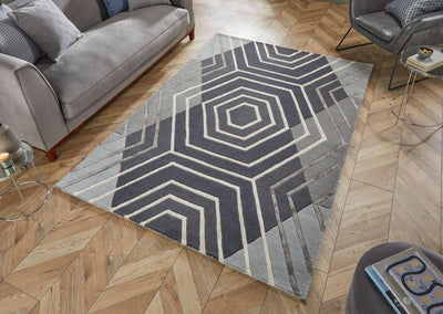 Tapis en laine Harlow Gris