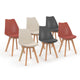 Lot de 6 chaises scandinaves Nordia mix couleurs