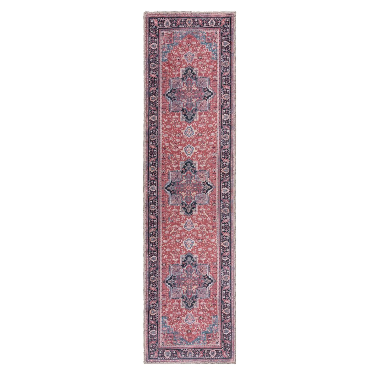 Tapis lavable de couloir Windsor 60x230cm Rouge