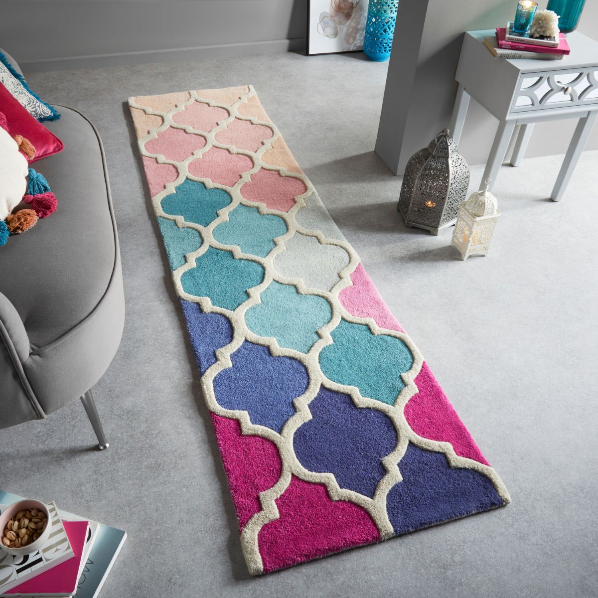 Tapis laine de couloir Rosella