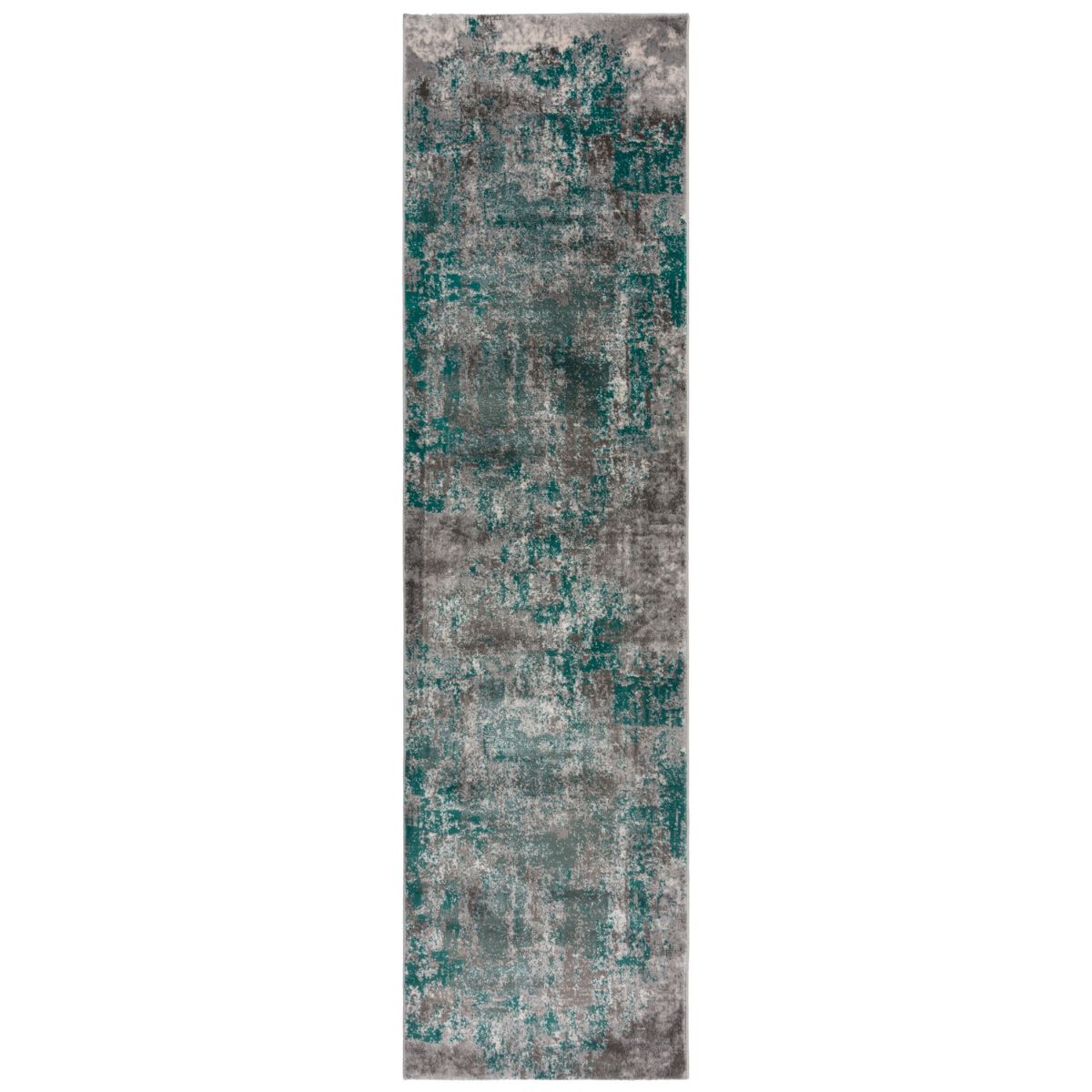 Tapis de couloir Vintage Gris et Vert 80x300cm