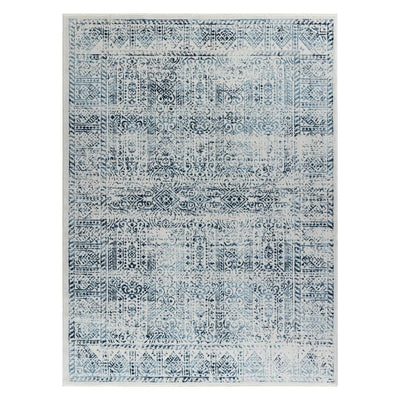 Tapis vintage Sasha 160x213cm Blanc/Bleu