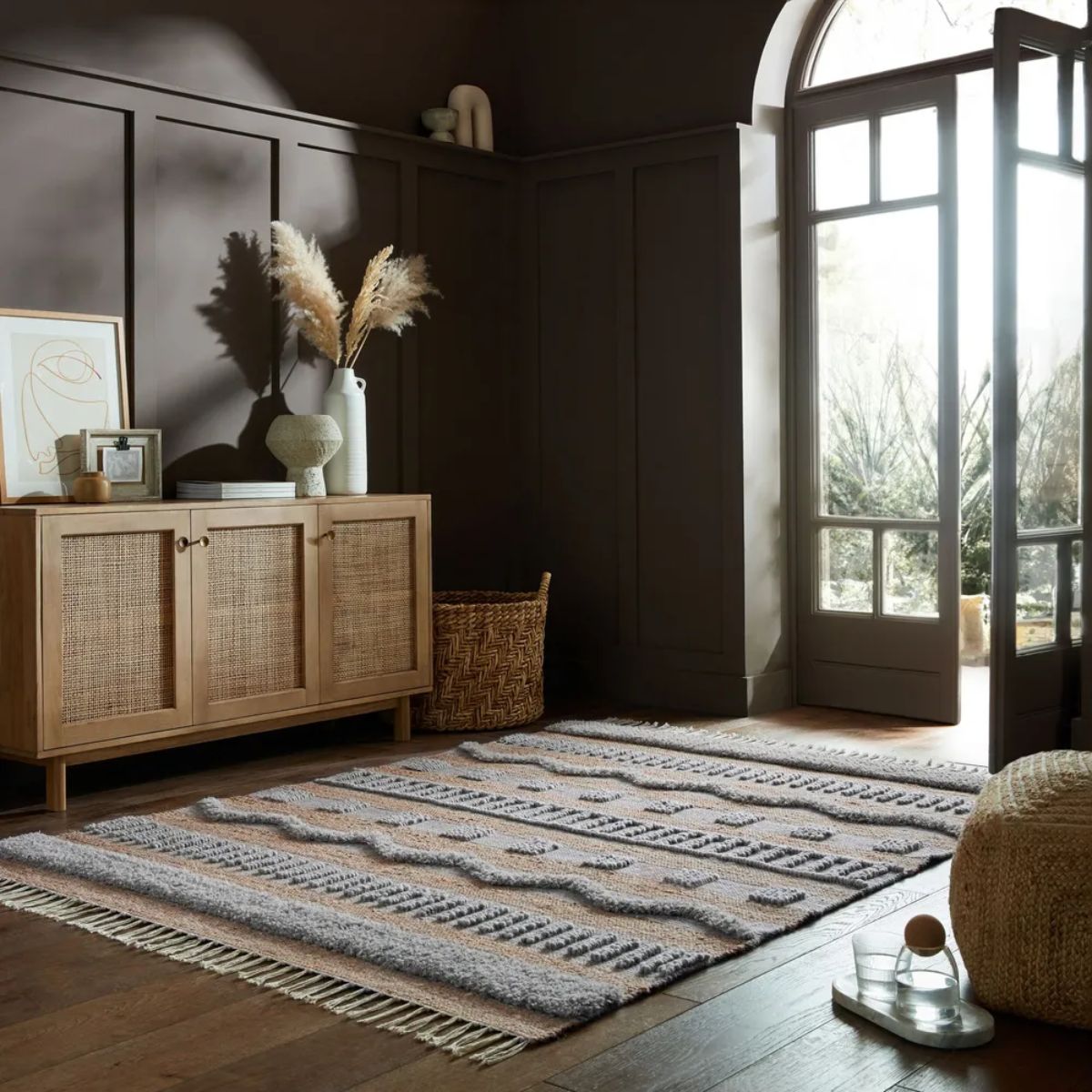 Tapis naturel en Jute Medina gris