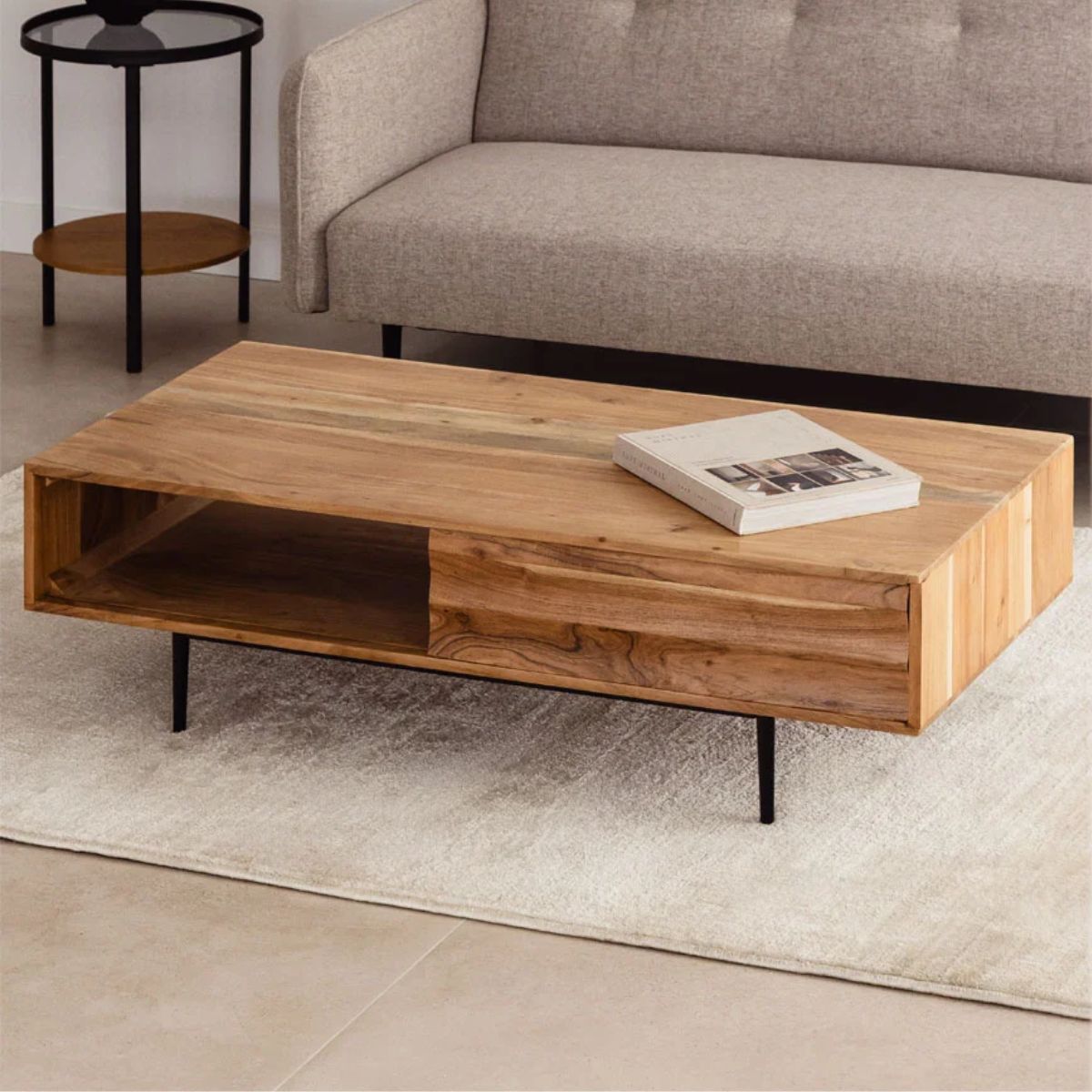 SKLUM - Table basse en bois d'acacia Petter