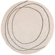 tapis rond crème et noir - dolce - ∅ 160 de style Moderne en couleur Beige, format rond avec des dimensions disponibles de 160x230cm, fabriqué en fibres synthétiques. Vue en grand plan du tapis pour apprécier le design global.