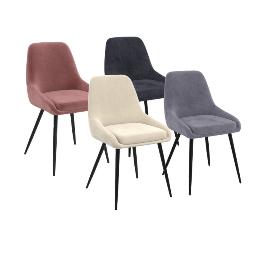 Lot de 4 chaises Olivia mix couleurs