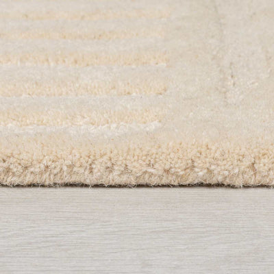 Tapis de couloir en laine Zen garden Beige