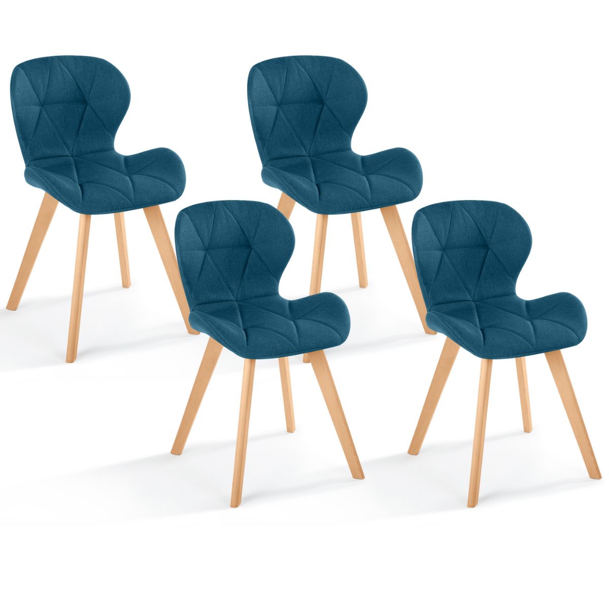 Lot de 2 chaises Gatsby bleu canard