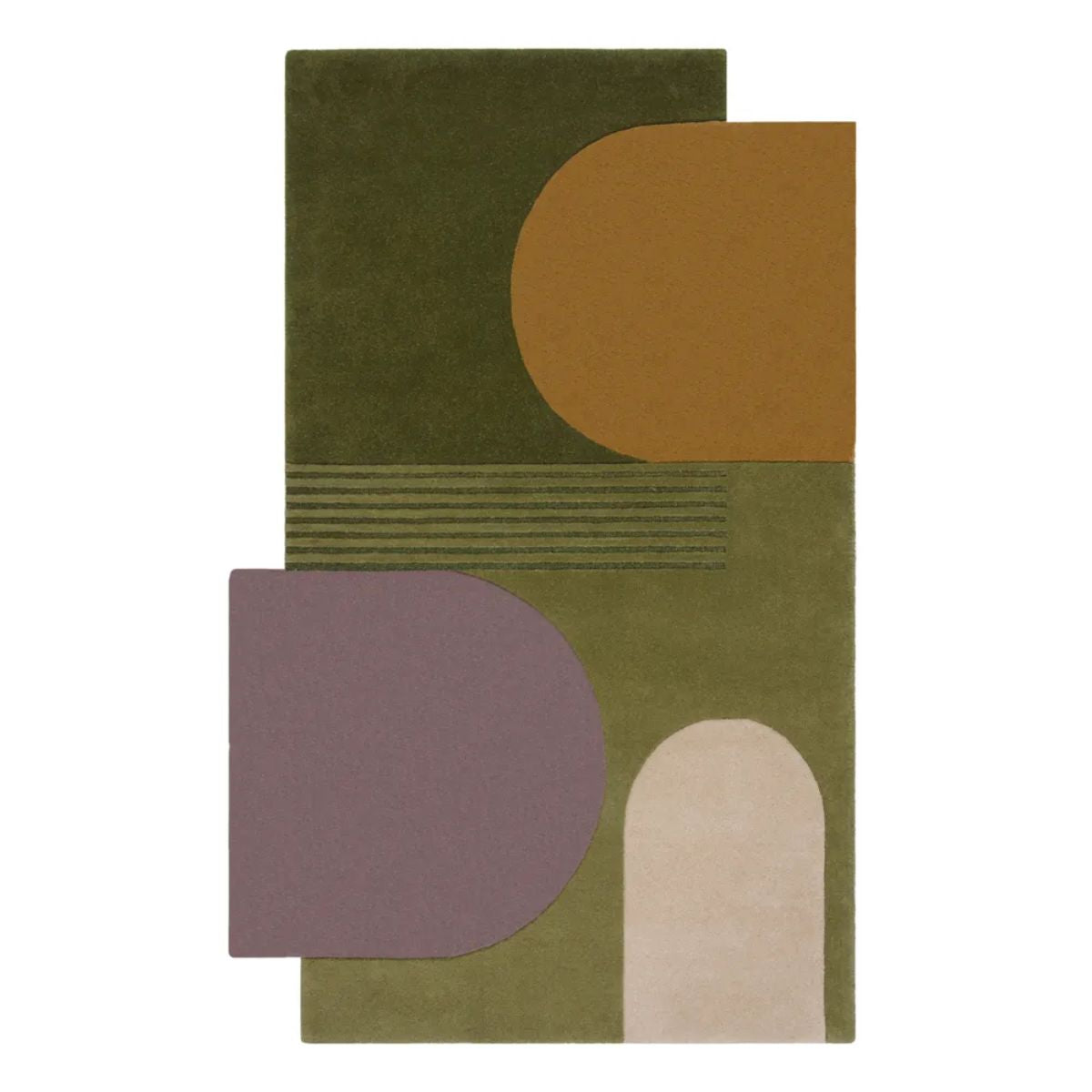 Tapis Abstract vert en laine