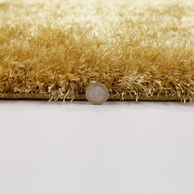 Tapis de couloir Shaggy jaune