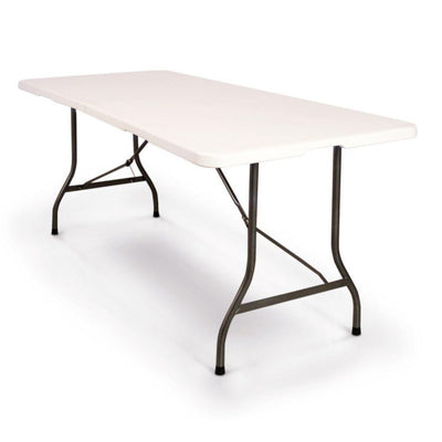 Table de jardin pliante 180cm blanche