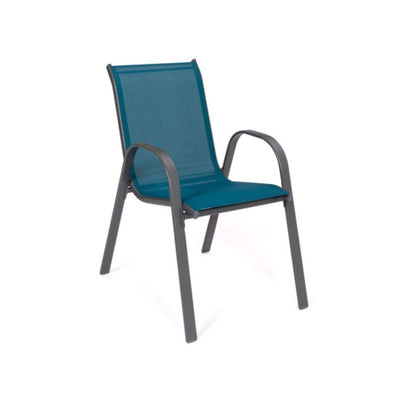 Lot de 4 chaises de jardin en acier- mix couleurs