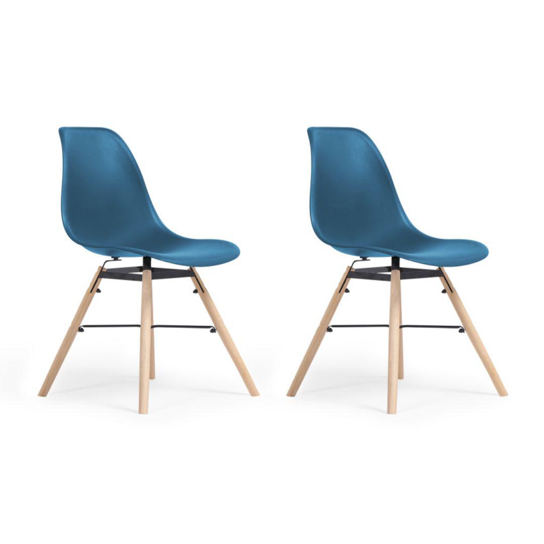 Lot de 2 chaises ARKKEN bleu canard