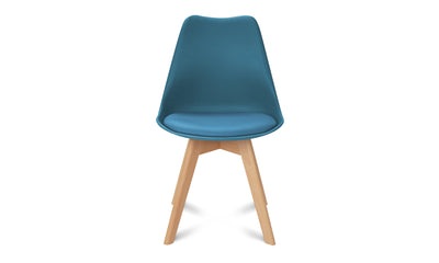 Lot de 4 chaises Suedia Bleu canard