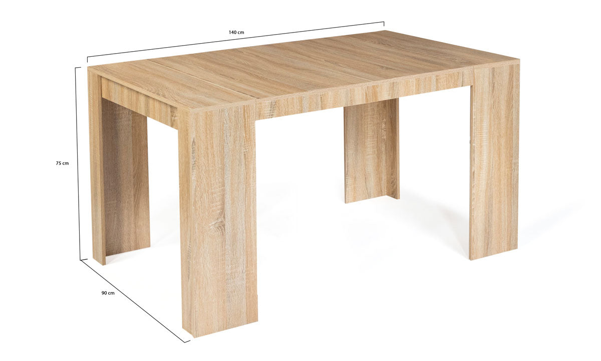 Console extensible 140cm Bois