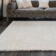 Tapis shaggy epais creme