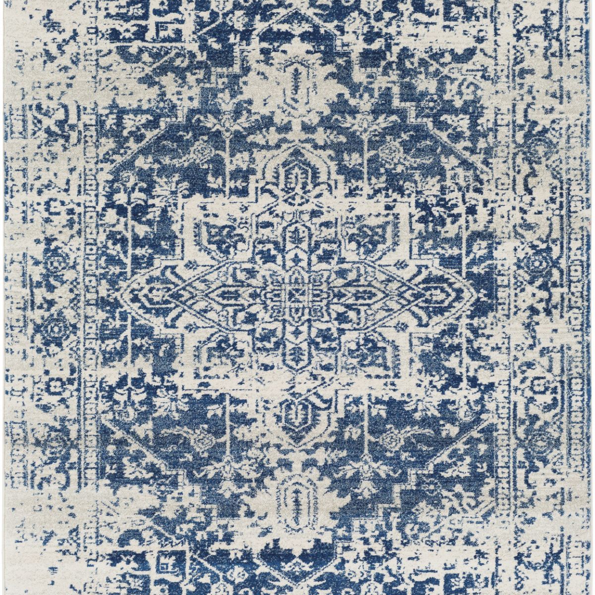 Tapis de salon vintage Juliette Bleu