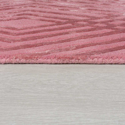 Tapis en laine Diamonds Rose 160x230cm