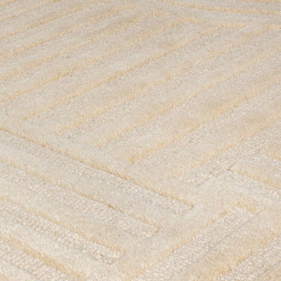 Tapis en laine rond Zen garden beige