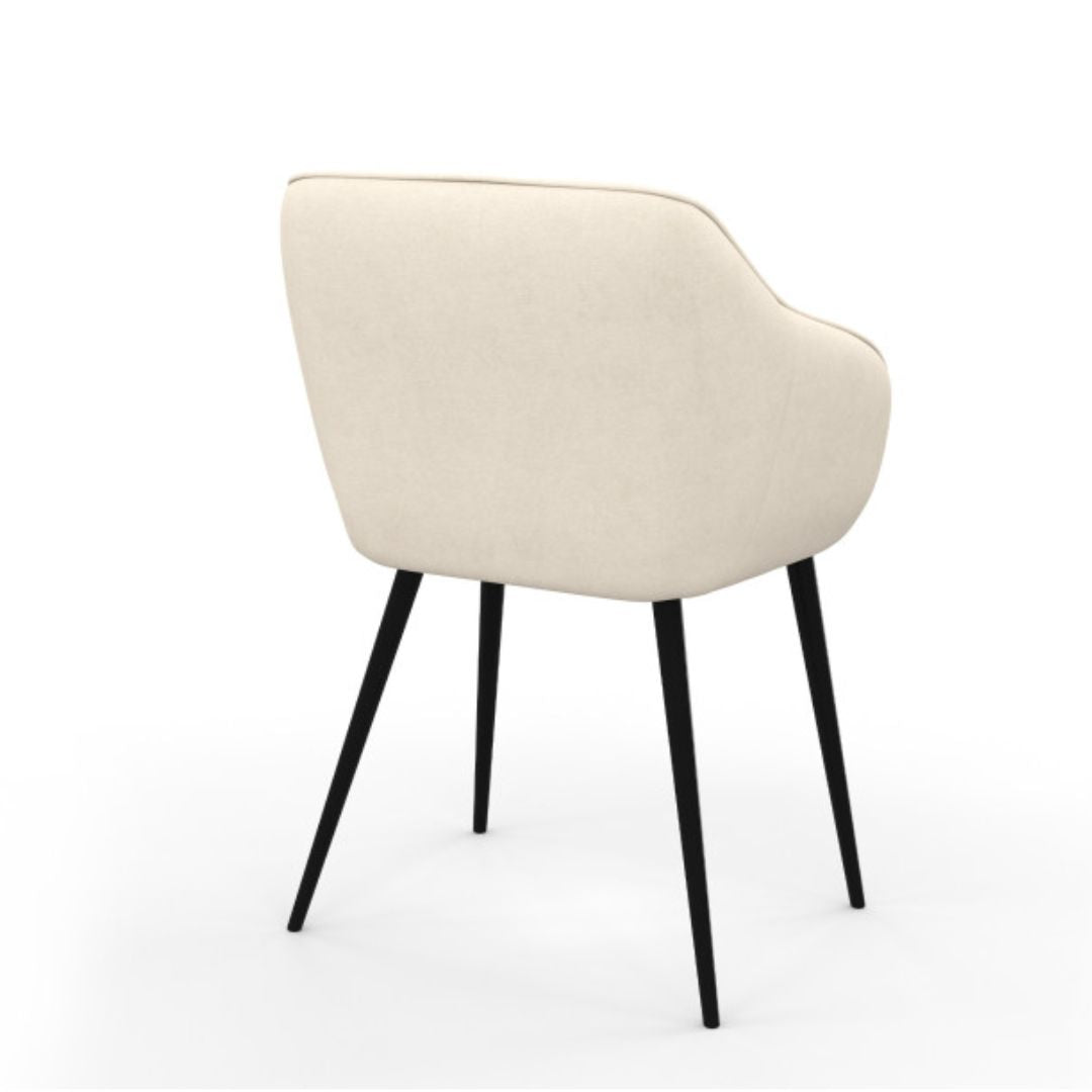 Lot de 2 fauteuils Julia crème