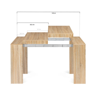 Console extensible 140cm Bois