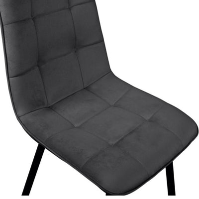 Lot de 4 chaises Linda gris anthracite