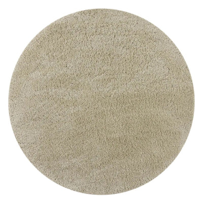 Tapis shaggy rond beige