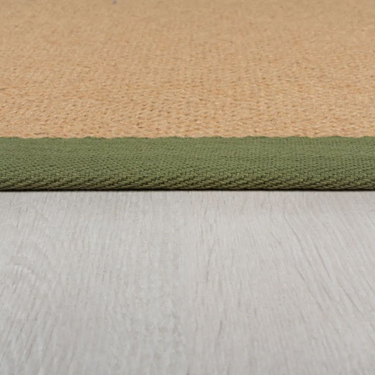 Tapis de couloir kira jute et vert 60x230cm