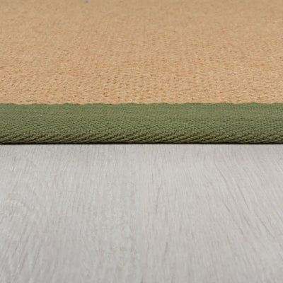 Tapis de couloir kira jute et vert 60x230cm