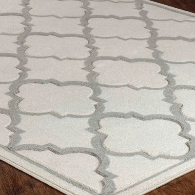 Tapis de Salon YAIZA 160x213cm Blanc/Gris