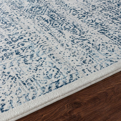 Tapis vintage Sasha 160x213cm Blanc/Bleu