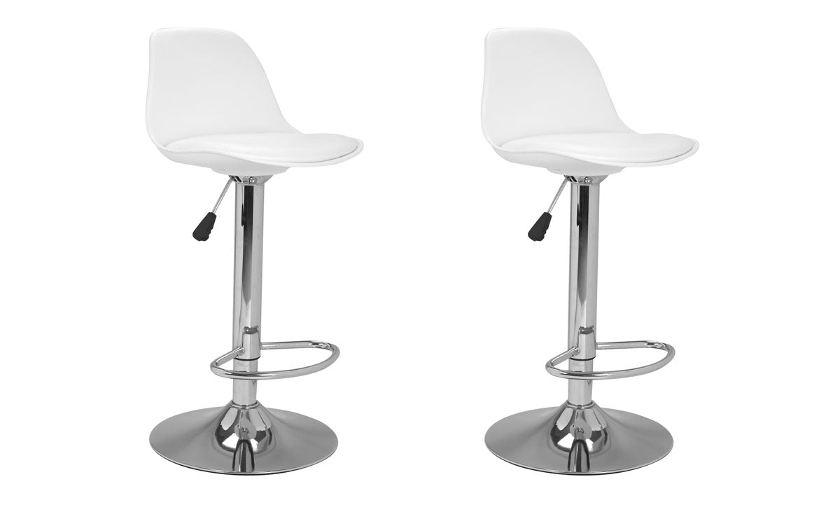 Lot de 2 tabourets Karl Blanc