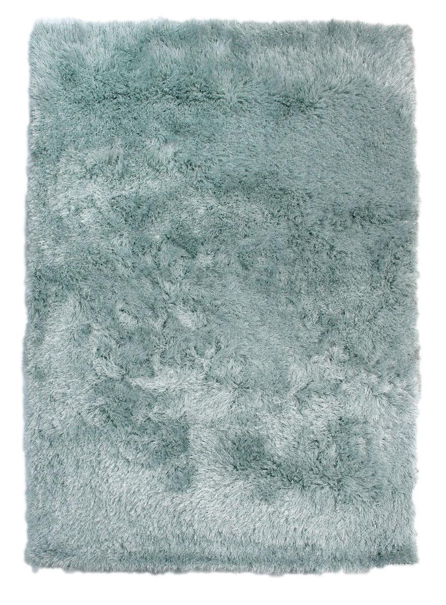 Tapis effet fourrure Bleu canard