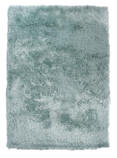 Tapis effet fourrure Bleu canard