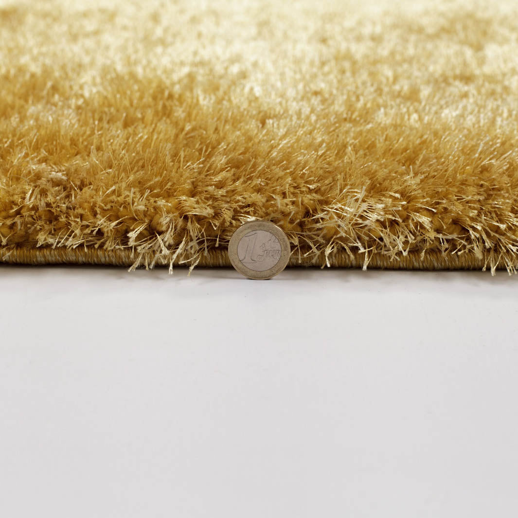 Tapis shaggy jaune 80x150cm