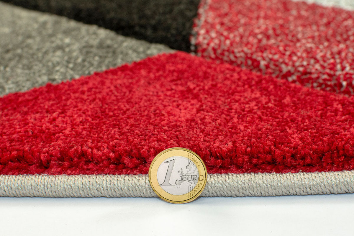 Tapis Shaggy Aurora Gris/Rouge 160x230cm