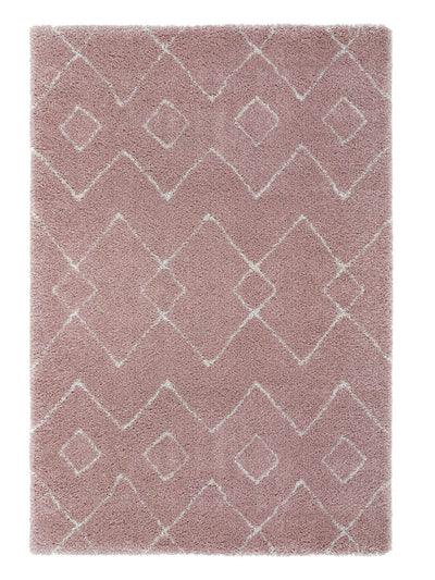 Tapis Berbère Imari Rose et blanc