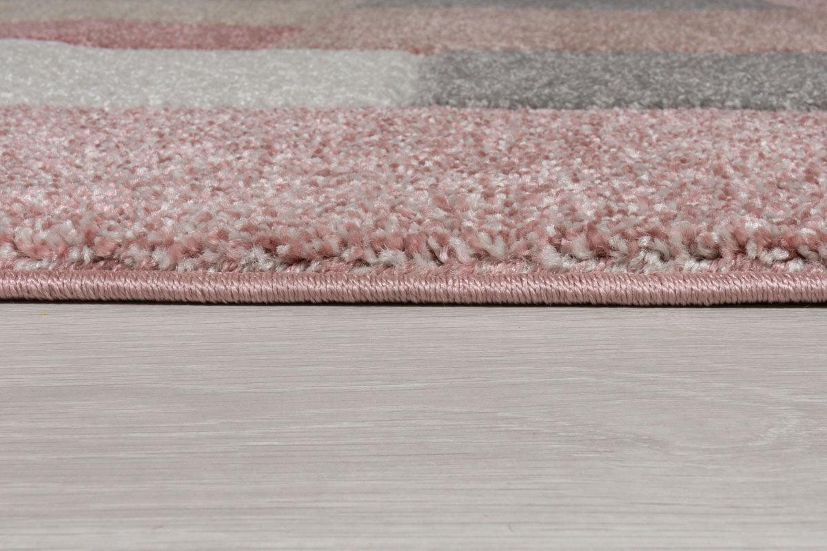 Tapis Cosmos Rose et gris