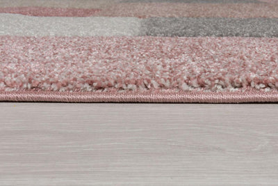 Tapis Cosmos Rose et gris