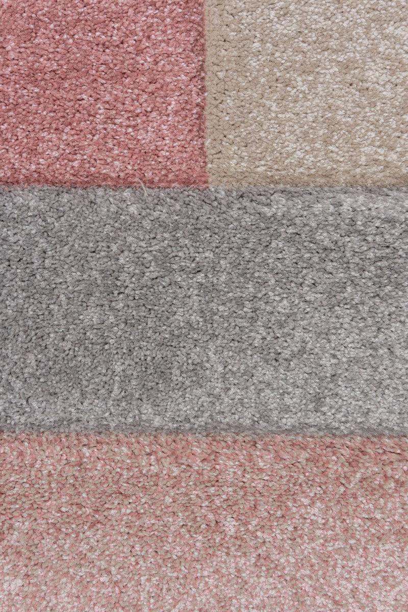 Tapis Cosmos Rose et gris