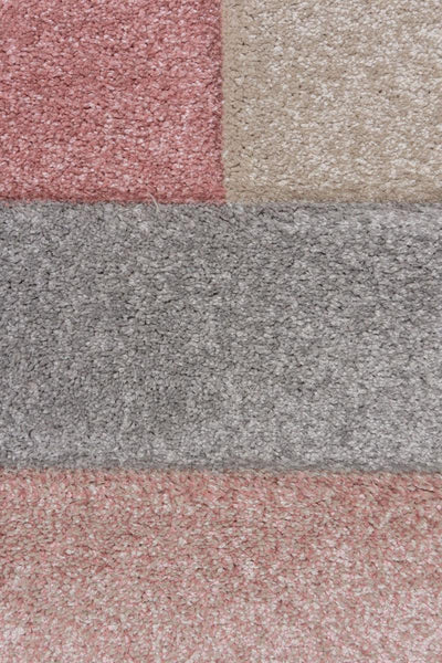 Tapis Cosmos Rose et gris