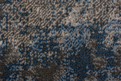 Tapis vintage Bleu foncé et gris