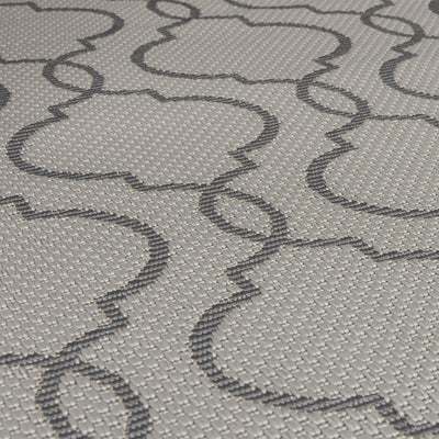 Tapis Extérieur Milan Gris et Blanc 60x230cm