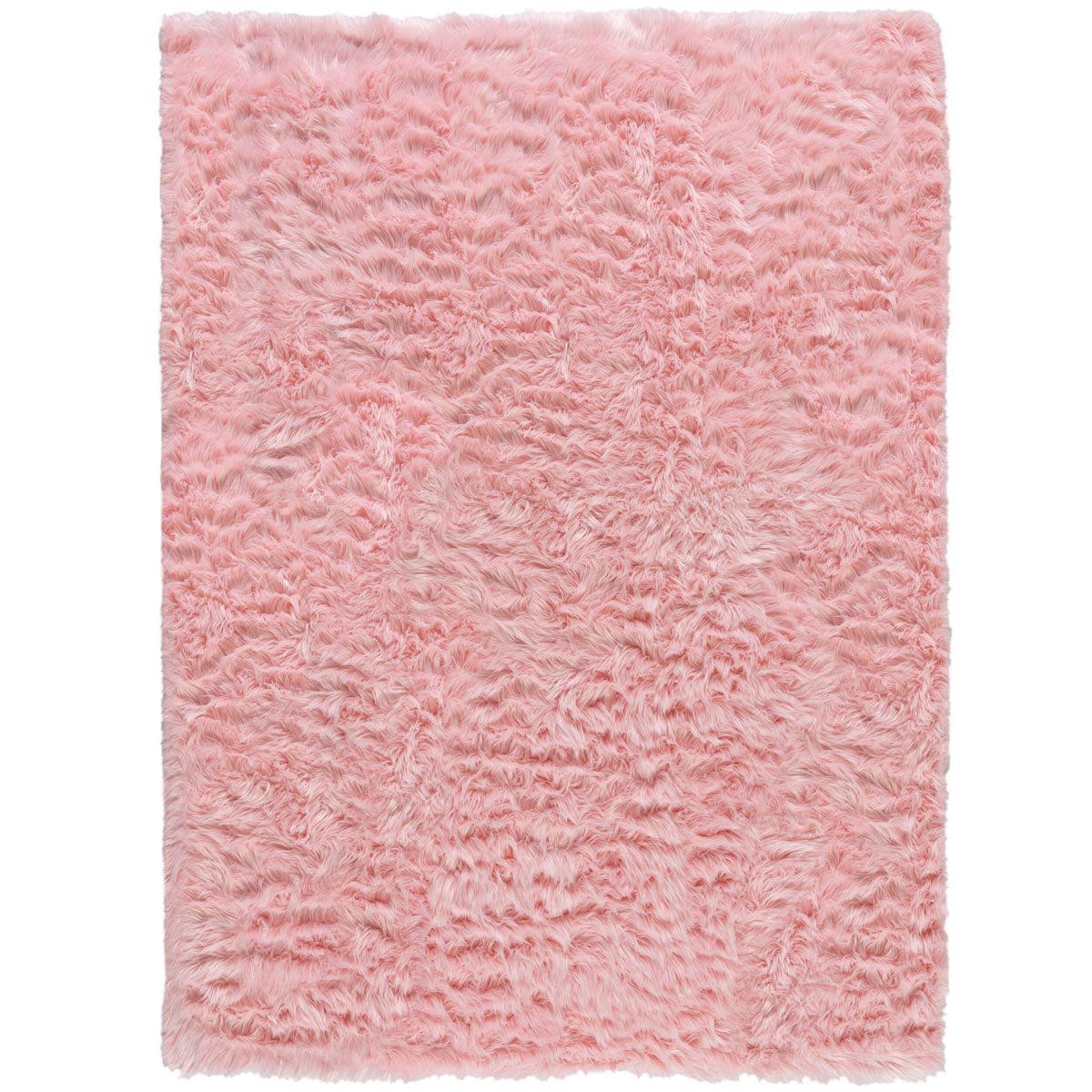 Tapis effet fourrure Rose